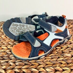 Kids Khombu Sandals in Navy and Orange